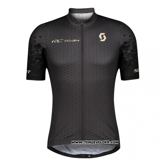 2021 Maillot Cyclisme Scott Noir Manches Courtes et Cuissard