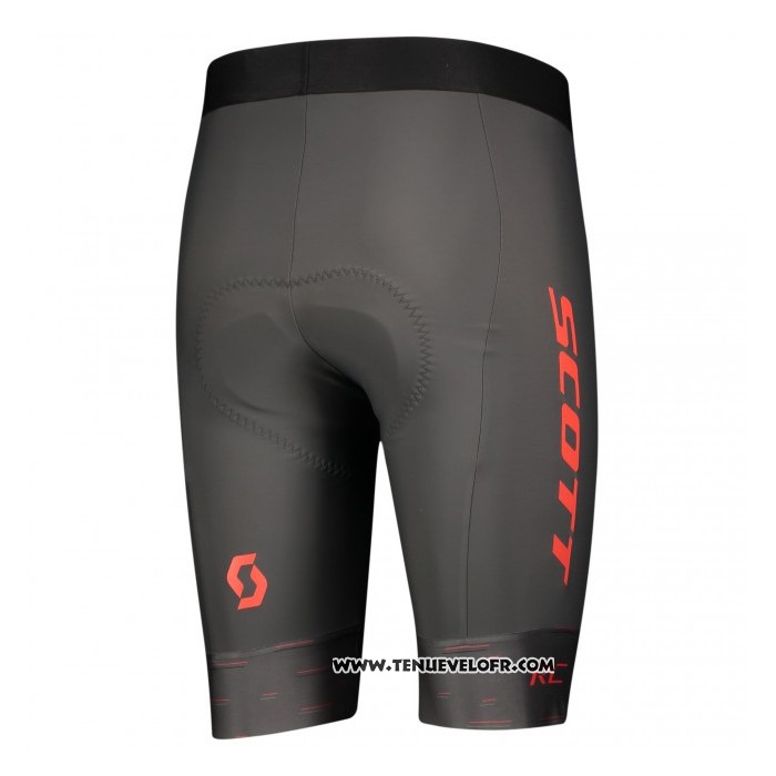 2021 Maillot Cyclisme Scott Rouge Manches Courtes et Cuissard