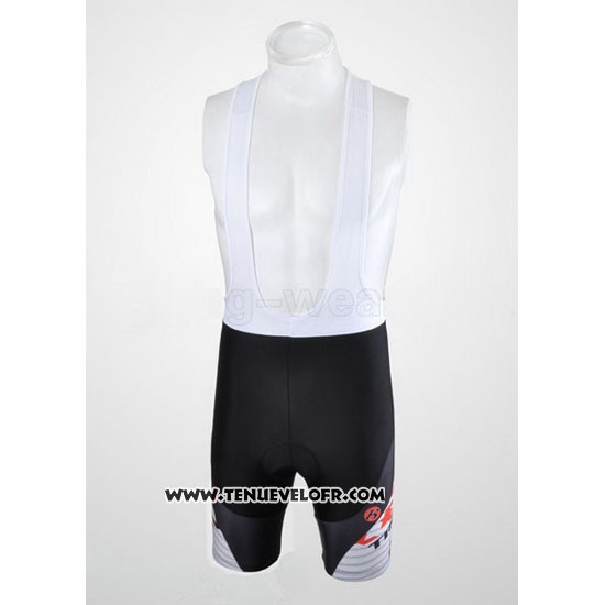 2010 Maillot Ciclismo Shimano Blanc et Noir Manches Courtes et Cuissard