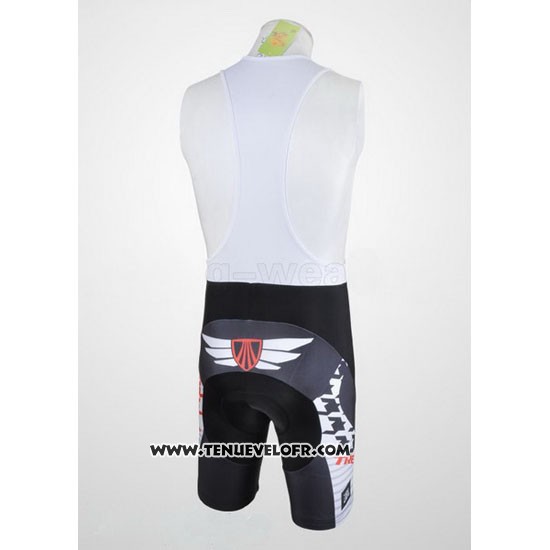 2010 Maillot Ciclismo Shimano Blanc et Noir Manches Courtes et Cuissard