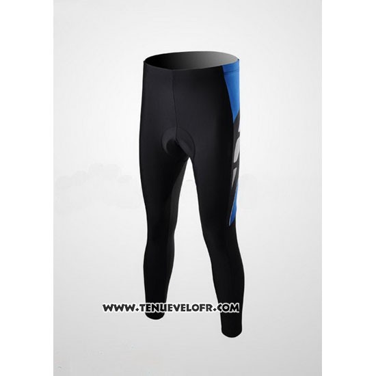 2010 Maillot Ciclismo Shimano Bleu et Noir Manches Longues et Cuissard