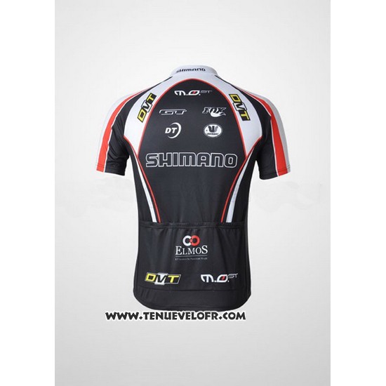 2010 Maillot Ciclismo Shimano Gris et Noir Manches Courtes et Cuissard