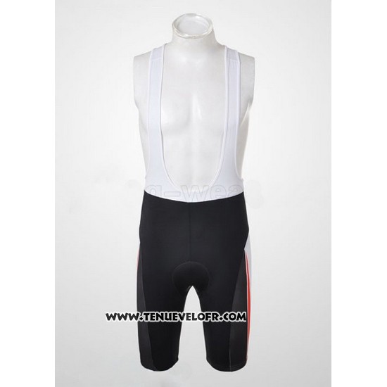 2010 Maillot Ciclismo Shimano Gris et Noir Manches Courtes et Cuissard