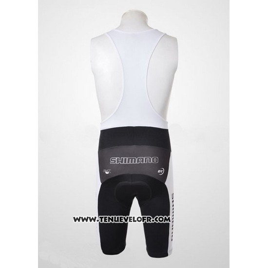 2010 Maillot Ciclismo Shimano Gris et Noir Manches Courtes et Cuissard