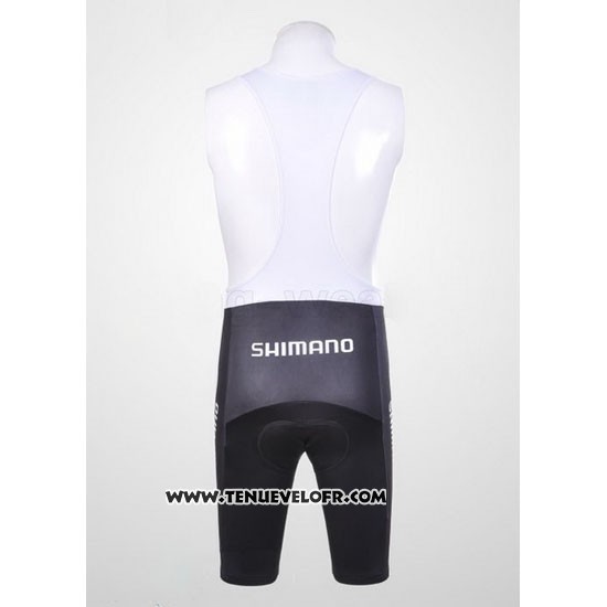 2011 Maillot Ciclismo Shimano Bleu et Blanc Manches Courtes et Cuissard