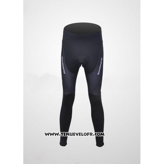 2011 Maillot Ciclismo Shimano Bleu et Gris Manches Longues et Cuissard