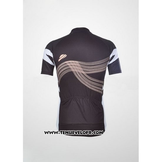 2012 Maillot Ciclismo Shimano Noir et Orange Manches Courtes et Cuissard