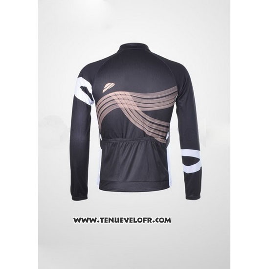 2012 Maillot Ciclismo Shimano Noir et Orange Manches Longues et Cuissard