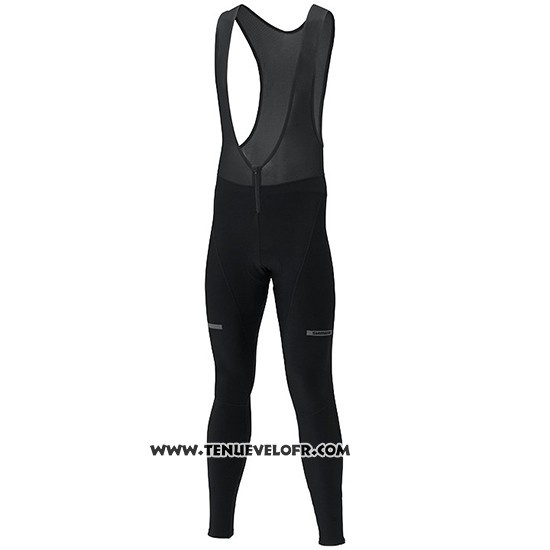 2019 Maillot Ciclismo Shimano Gris Rouge Manches Longues et Cuissard