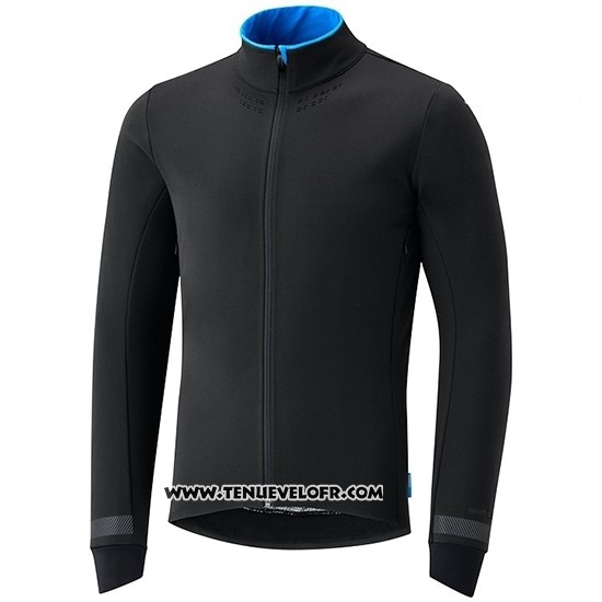2019 Maillot Ciclismo Shimano Noir Bleu Manches Longues et Cuissard