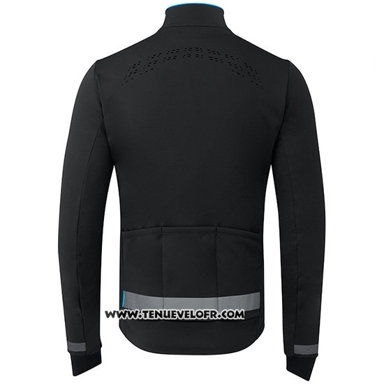 2019 Maillot Ciclismo Shimano Noir Bleu Manches Longues et Cuissard