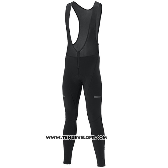 2019 Maillot Ciclismo Shimano Noir Bleu Manches Longues et Cuissard