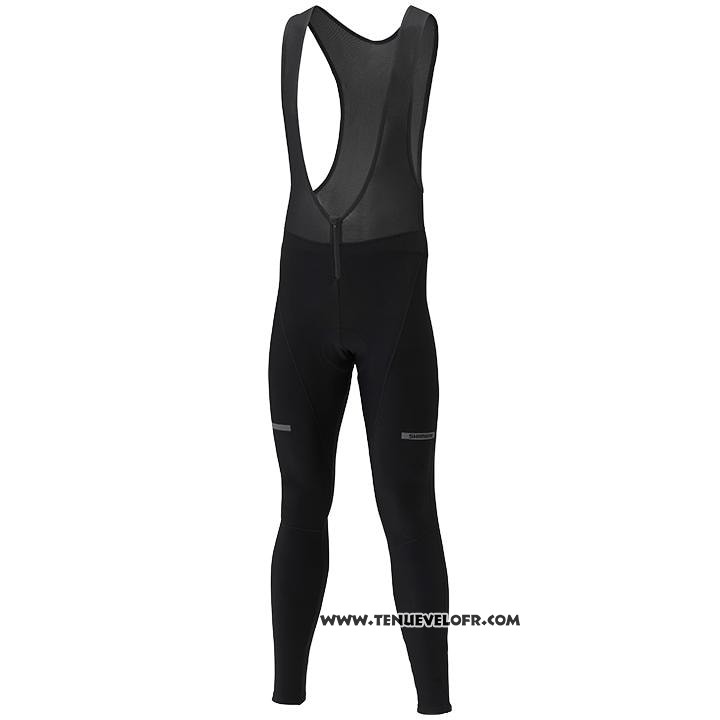 2020 Maillot Cyclisme Shimano Jaune Gris Manches Longues et Cuissard