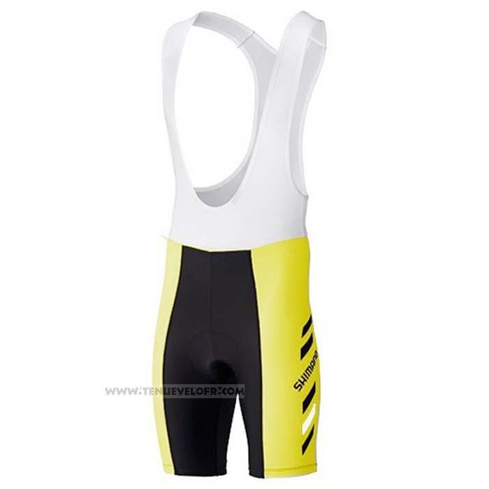 2021 Maillot Cyclisme Shimano Blanc Manches Courtes et Cuissard