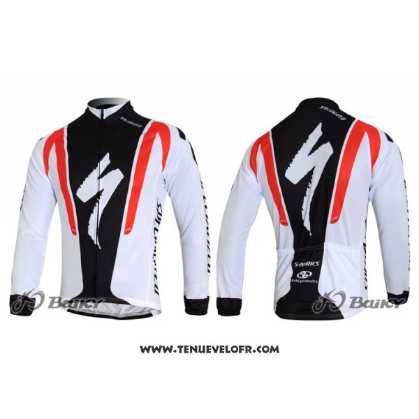 2012 Maillot Ciclismo Specialized Noir et Rouge Manches Longues et Cuissard