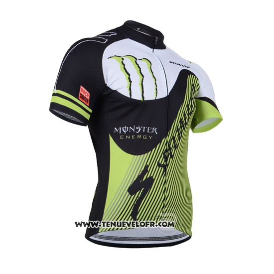 2014 Maillot Ciclismo Specialized Noir et Vert Manches Courtes et Cuissard