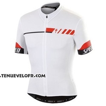 2015 Maillot Ciclismo Specialized Blanc Manches Courtes et Cuissard
