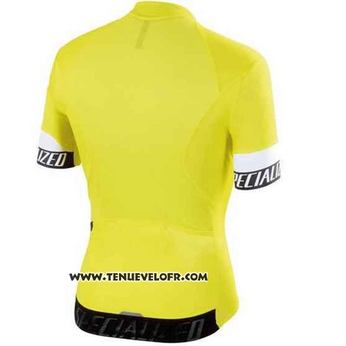 2015 Maillot Ciclismo Specialized Brillant Jaune Manches Courtes et Cuissard