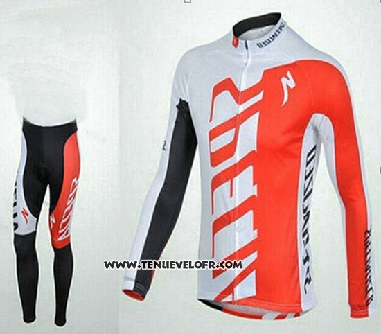 2015 Maillot Ciclismo Specialized Rouge et Blanc Manches Longues et Cuissard