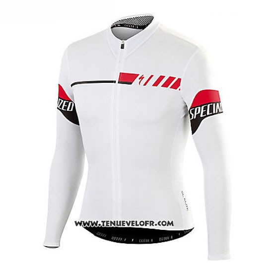 2016 Maillot Ciclismo Specialized Blanc Manches Longues et Cuissard