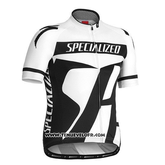 2016 Maillot Ciclismo Specialized Blanc et Gris Manches Courtes et Cuissard