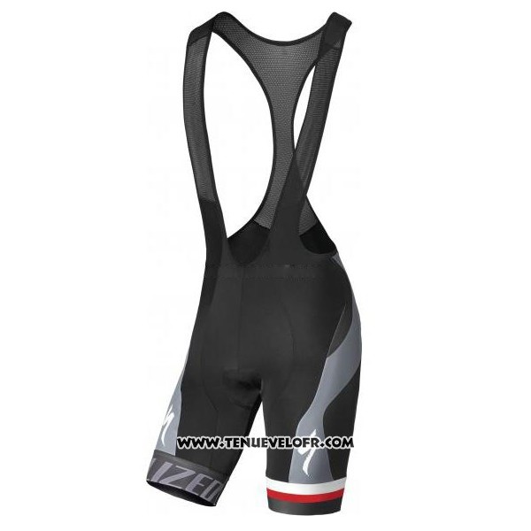 2016 Maillot Ciclismo Specialized Fonce Rouge et Noir Manches Courtes et Cuissard
