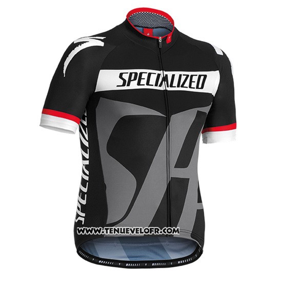 2016 Maillot Ciclismo Specialized Gris Manches Courtes et Cuissard