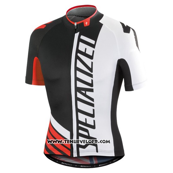 2016 Maillot Ciclismo Specialized Lumiere Noir et Blanc Manches Courtes et Cuissard