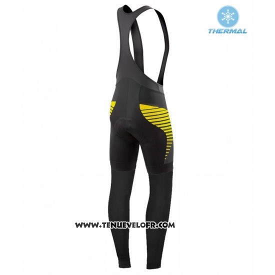 2016 Maillot Ciclismo Specialized Noir et Jaune Manches Longues et Cuissard