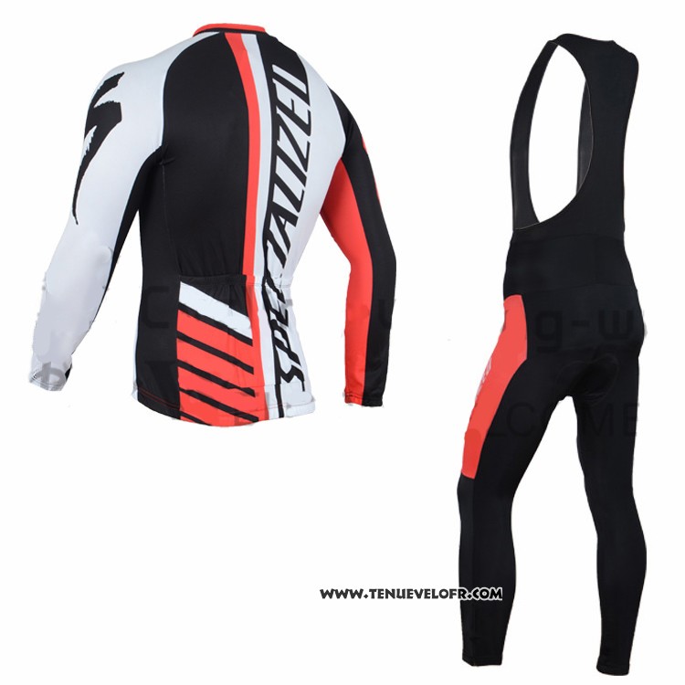 2016 Maillot Ciclismo Specialized Noir et Orange Manches Longues et Cuissard