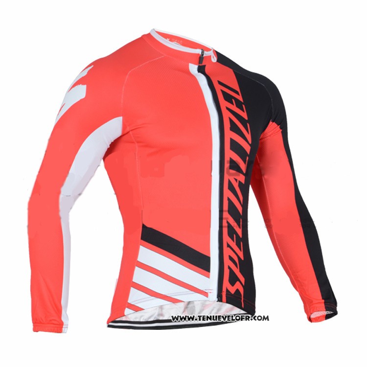 2016 Maillot Ciclismo Specialized Orange et Noir Manches Longues et Cuissard