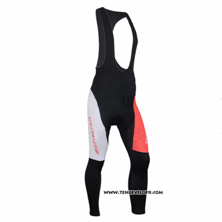 2016 Maillot Ciclismo Specialized Orange et Noir Manches Longues et Cuissard