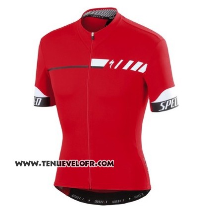 2016 Maillot Ciclismo Specialized Profond Rouge Manches Courtes et Cuissard