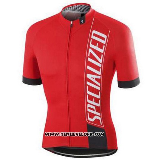 2016 Maillot Ciclismo Specialized Rouge Blanc Noir Manches Courtes et Cuissard