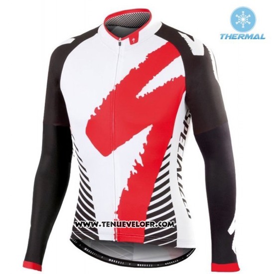 2016 Maillot Ciclismo Specialized Rouge et Blanc Manches Longues et Cuissard