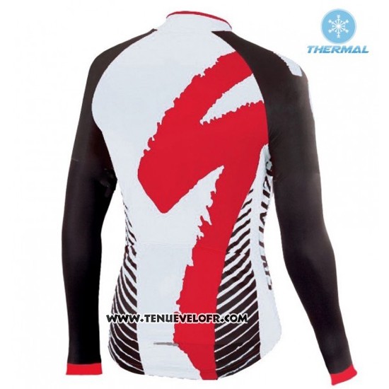 2016 Maillot Ciclismo Specialized Rouge et Blanc Manches Longues et Cuissard