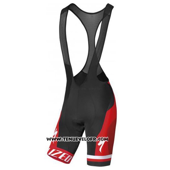 2016 Maillot Ciclismo Specialized Rouge et Noir Manches Courtes et Cuissard