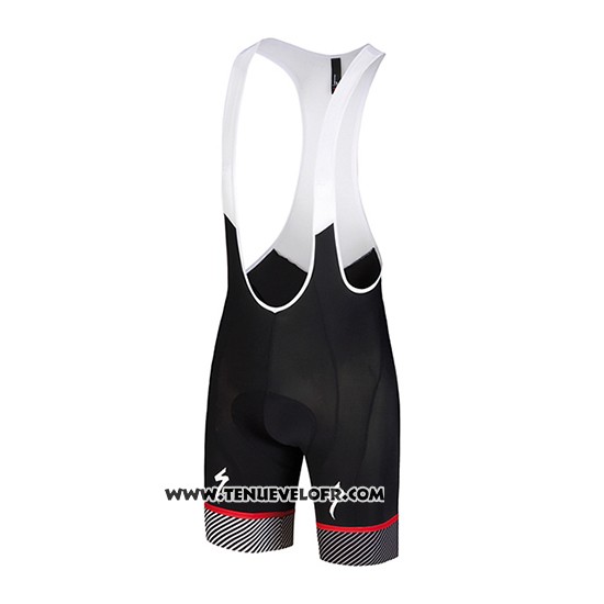 2018 Maillot Ciclismo Specialized Bleu Noir Rouge Manches Courtes et Cuissard
