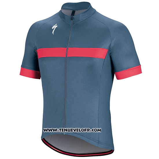 2018 Maillot Ciclismo Specialized Gris Rose Blanc Manches Courtes et Cuissard