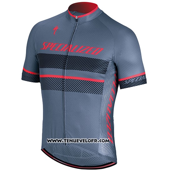 2018 Maillot Ciclismo Specialized Gris Rose Manches Courtes et Cuissard