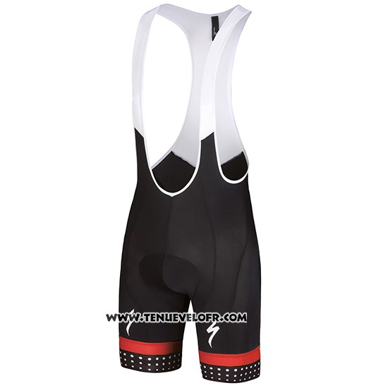 2018 Maillot Ciclismo Specialized Noir Blanc Rouge Manches Courtes et Cuissard