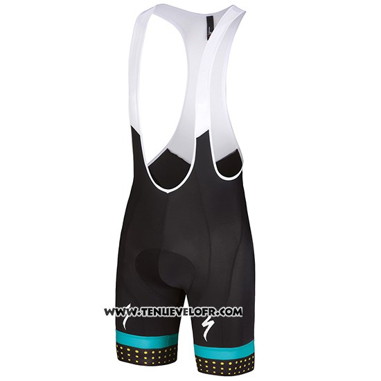 2018 Maillot Ciclismo Specialized Noir Bleu Manches Courtes et Cuissard