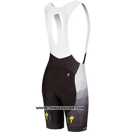 2018 Maillot Ciclismo Specialized Noir Gris Jaune Manches Courtes et Cuissard