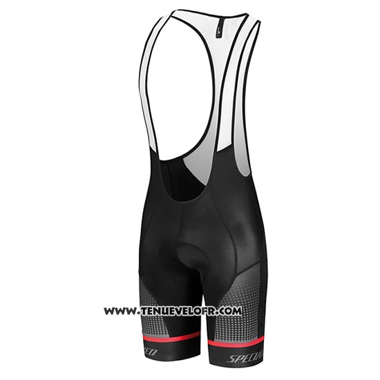 2018 Maillot Ciclismo Specialized Noir Grisn Rouge Manches Courtes et Cuissard