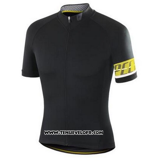 2018 Maillot Ciclismo Specialized Noir Jaune Blanc Manches Courtes et Cuissard