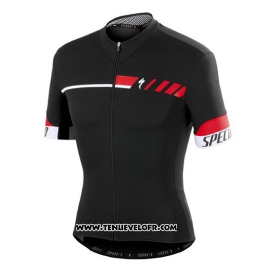 2018 Maillot Ciclismo Specialized Noir Rouge Blanc Manches Courtes et Cuissard