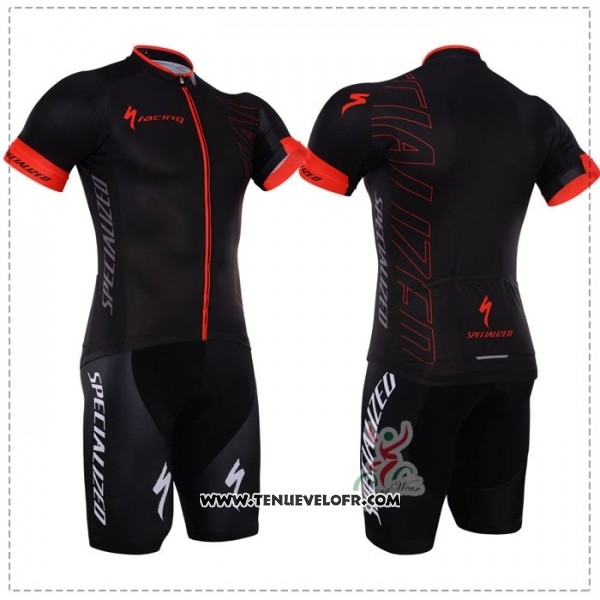 2018 Maillot Ciclismo Specialized Noir Rouge Manches Courtes et Cuissard