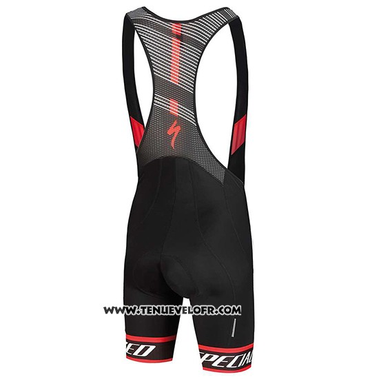 2018 Maillot Ciclismo Specialized Rose Noir Manches Courtes et Cuissard