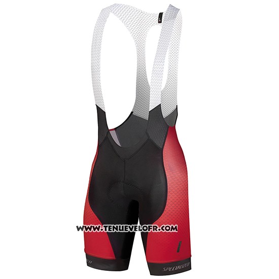 2018 Maillot Ciclismo Specialized Rouge Blanc Noir Manches Courtes et Cuissard
