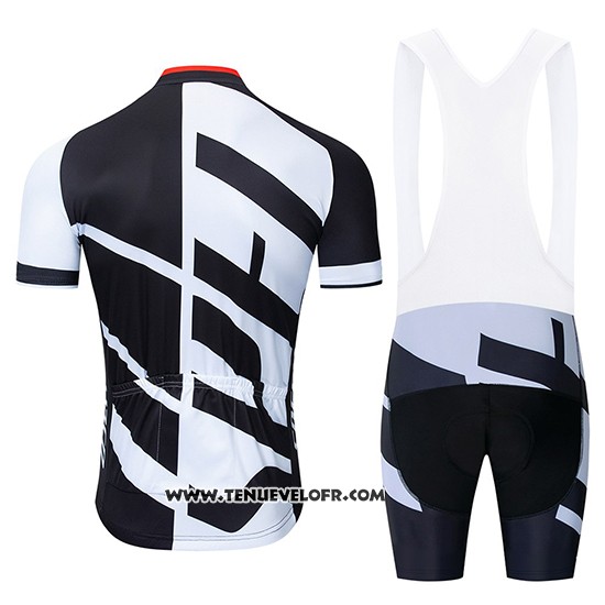 2019 Maillot Ciclismo Specialized Blanc Noir Manches Courtes et Cuissard